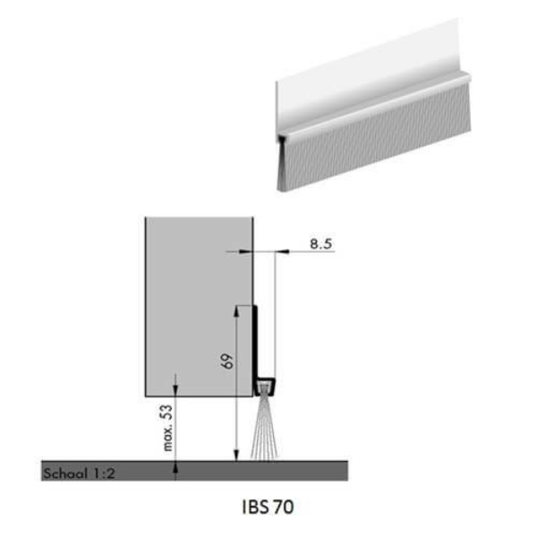 Industrijska krtačka IBS 70/300 cm