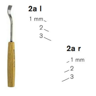 Rezbarsko dleto 2a L/R od 1 do 3 mm