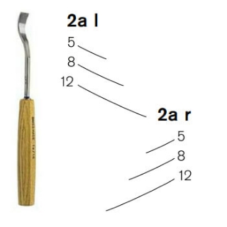 Rezbarsko dleto 2a L/R od 5 do 12 mm	
